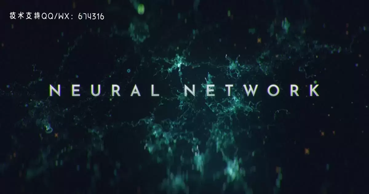 神经网络标题文字动画AE视频模版Neural Network Titles