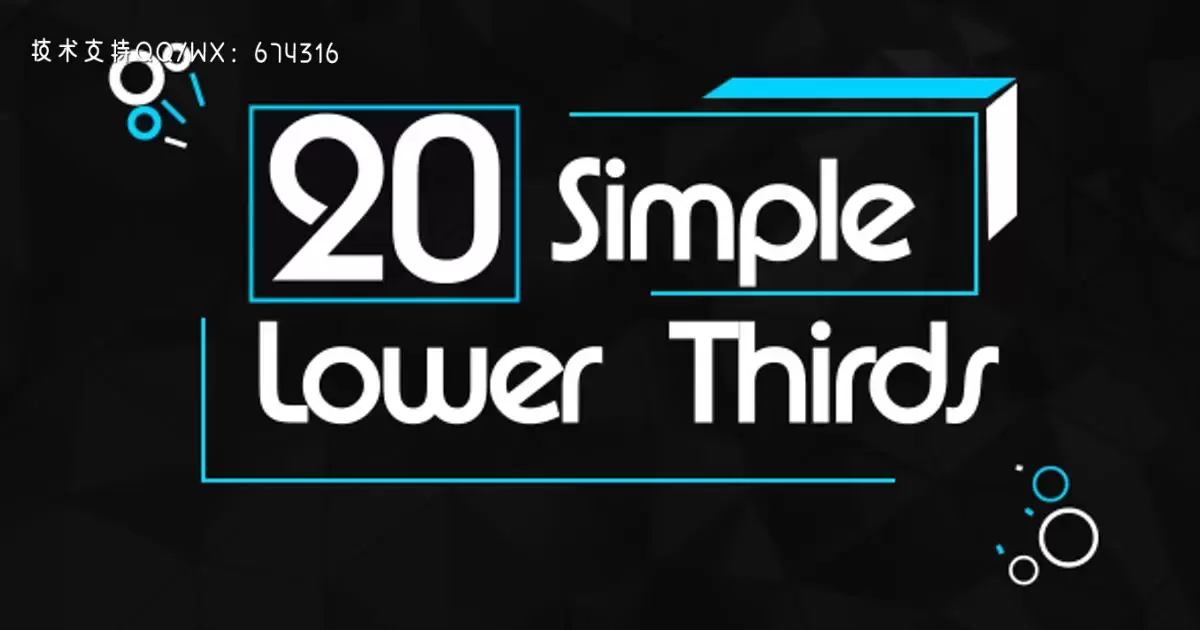 20组简单的字幕条动画AE视频模版20 Simple Lower Thirds