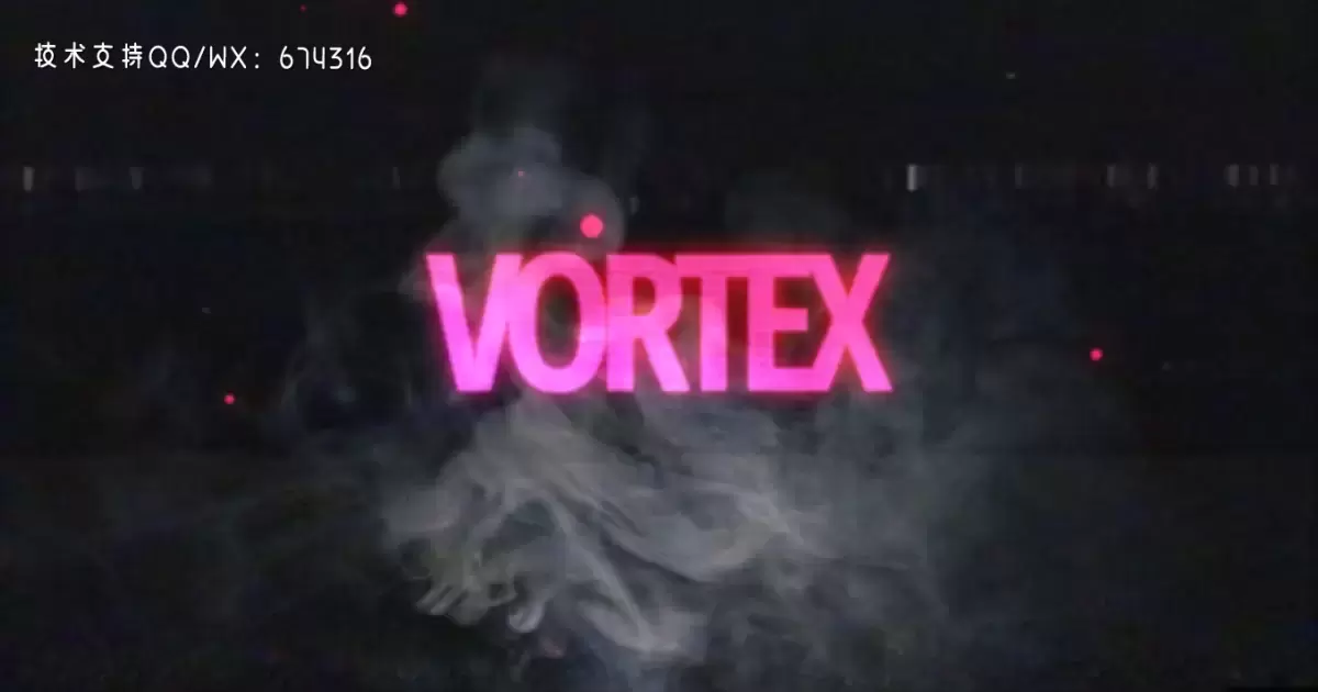 涡旋发光转场文字动画AE视频模版Vortex插图