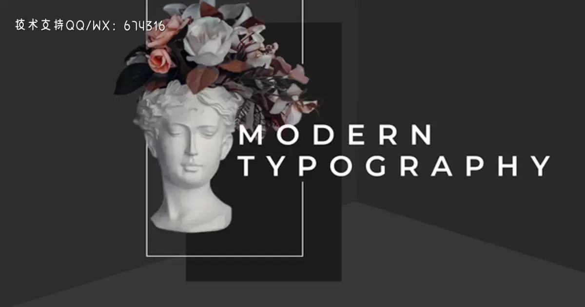 现代排版文字排版素材AE视频模版Modern Typography.插图