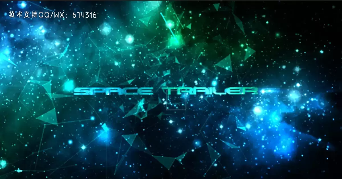 太空宇宙空间文字标题片头AE视频模版Space Trailer插图