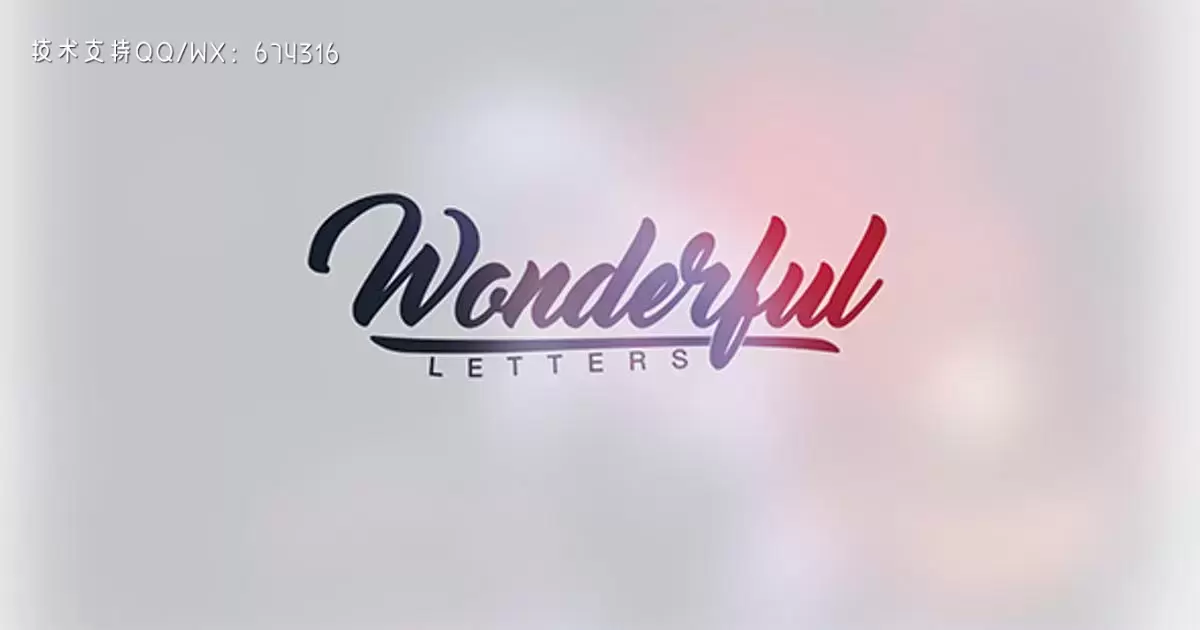 精彩的书法动画文字AE视频模版Wonderful Letters