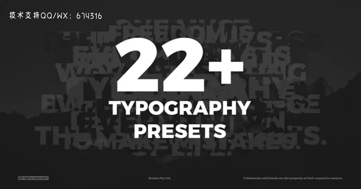 排版预设-动画排版AE视频模版Typography Presets – Animated Typography插图