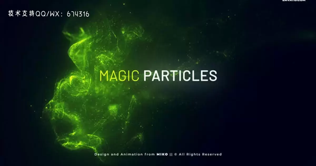 魔法粒子动画元素AE视频模版Magic Particles