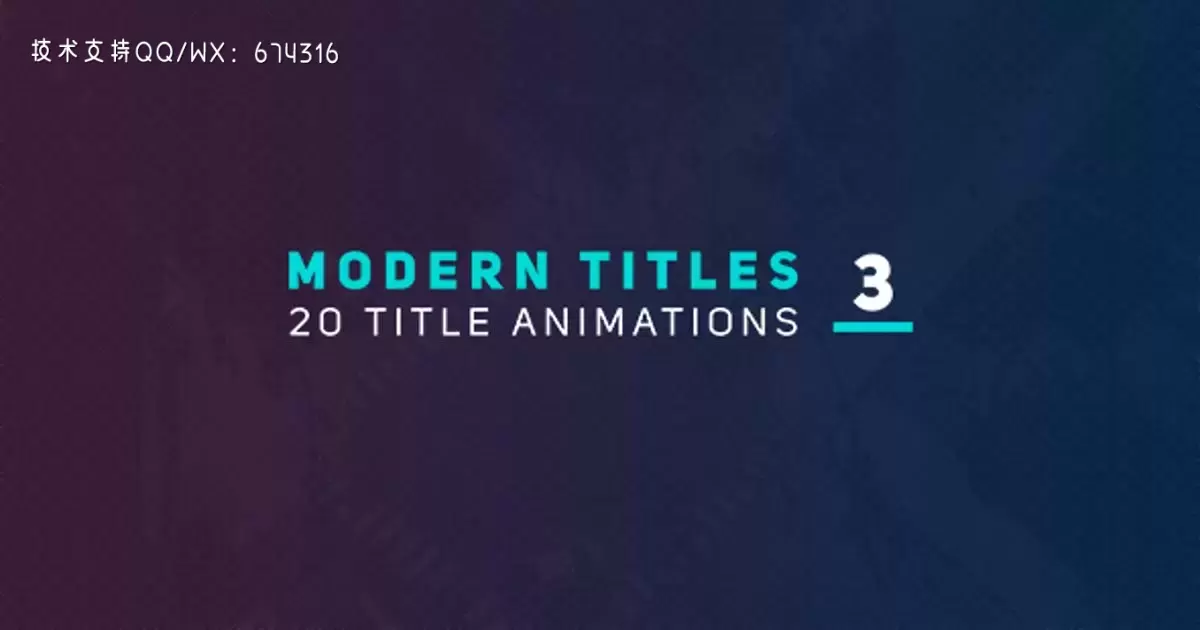 现代标题文字排版动画AE视频模版Modern Titles 3插图