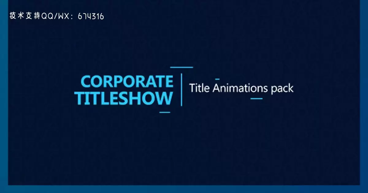 公司标题显示排版动画AE视频模版Corporate Titleshow插图