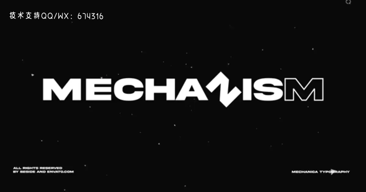 排版标题文字动画素材AE视频模版Typography Titles – Mechanism | AE插图
