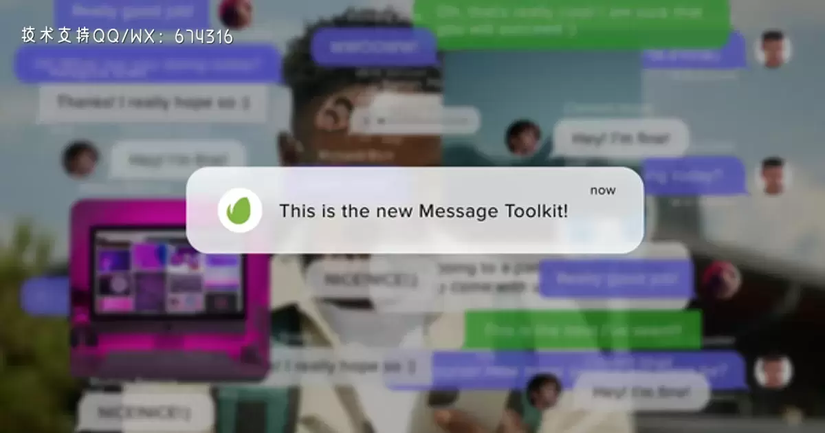 消息文字动画提示工具包AE视频模版Message Toolkit插图