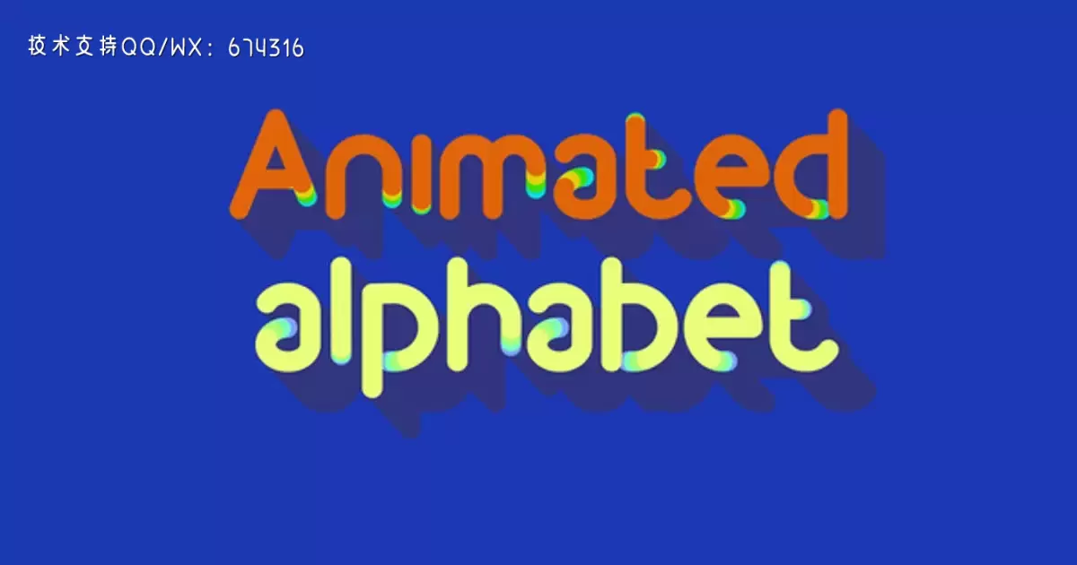 动画字母表AE视频模版Animated Alphabet