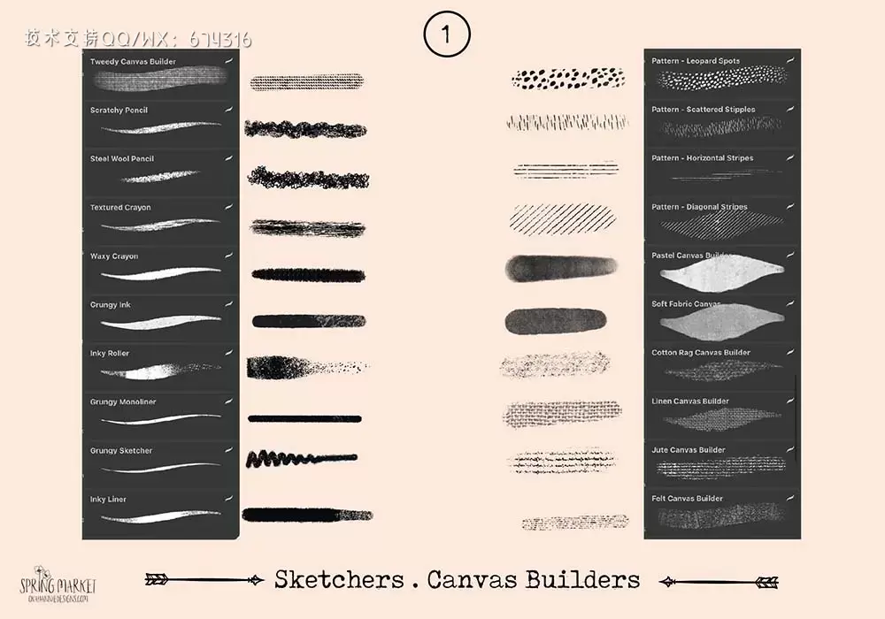春季绘画纹理Procreate笔刷 (brushset)插图12