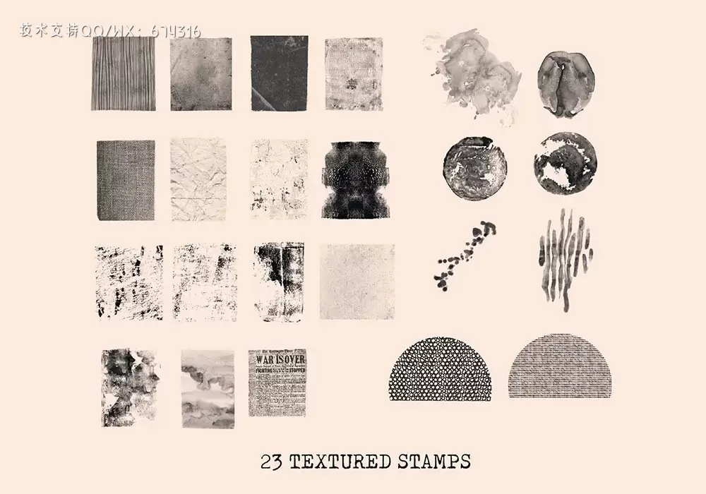 春季绘画纹理Procreate笔刷 (brushset)插图1