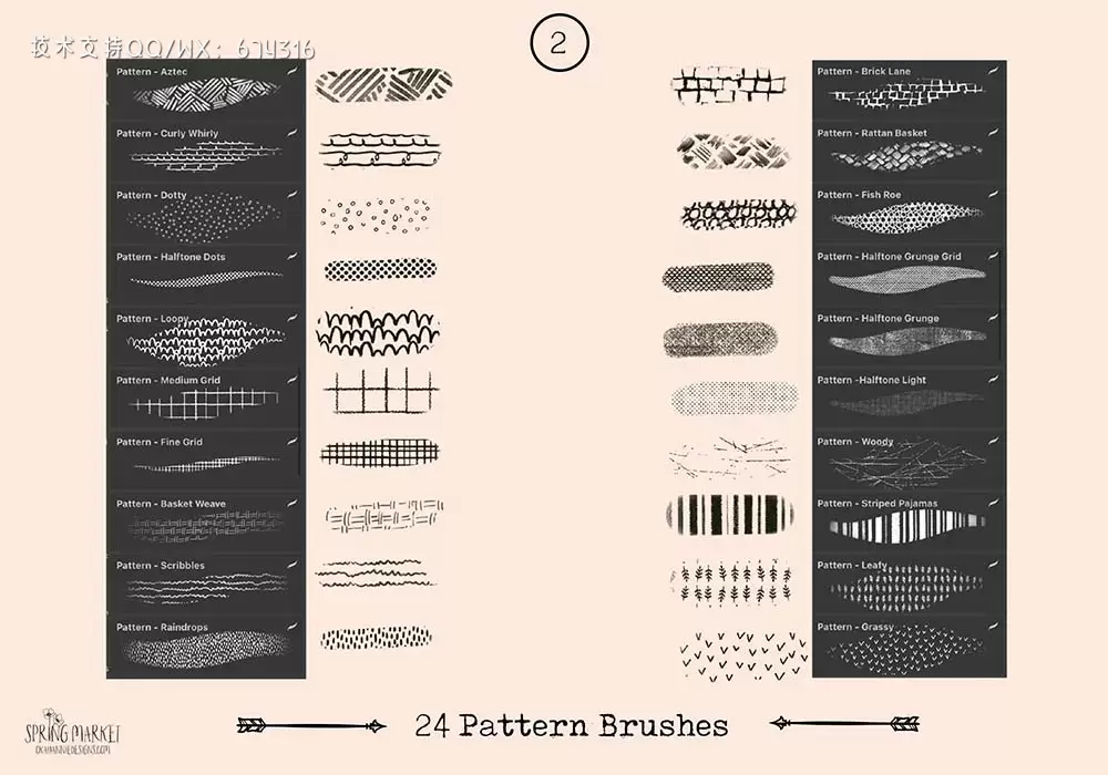 春季绘画纹理Procreate笔刷 (brushset)插图15