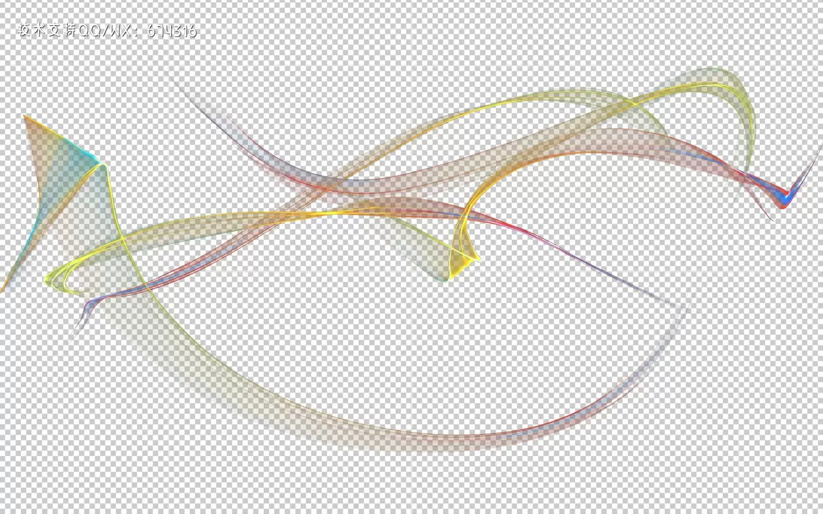 透明PNG彩色线条抽象ps笔刷插图6