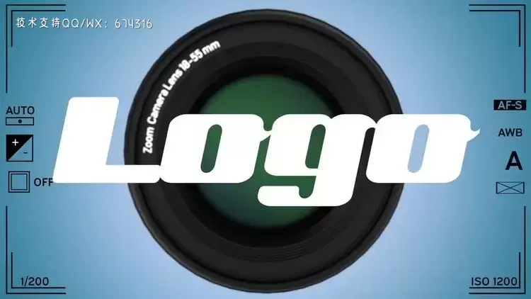 摄影镜头LOGO标志一个很棒动画logo标志片头fcpx模板视频下载插图