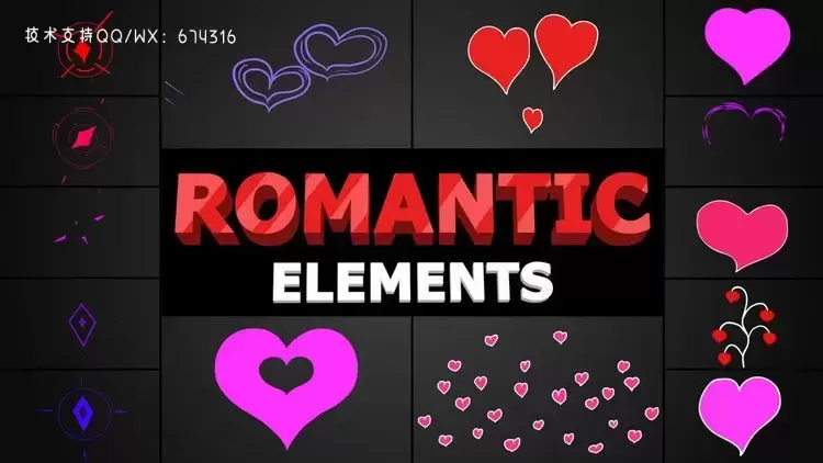 浪漫漂亮的卡通元素遮罩fcpx模板视频下载插图