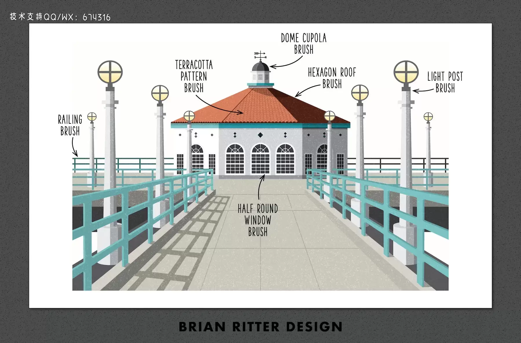 房屋建筑元素Procreate笔刷工具包插图3