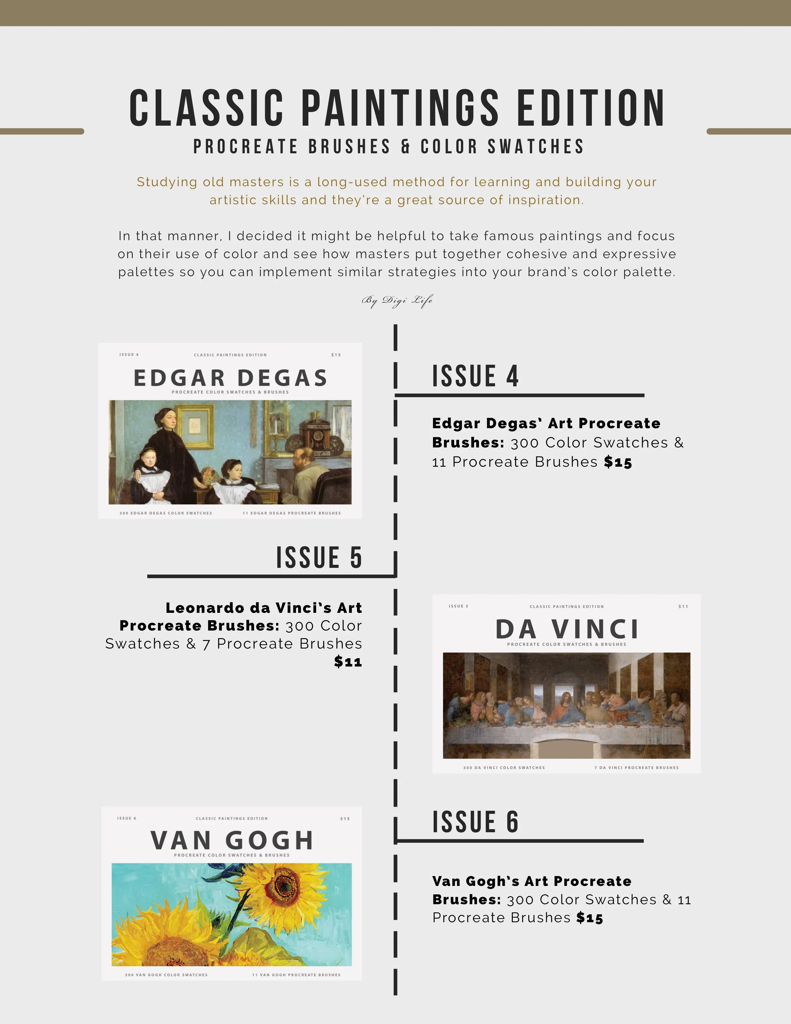 艺术创作绘画必备的Procreate笔刷素材插图2