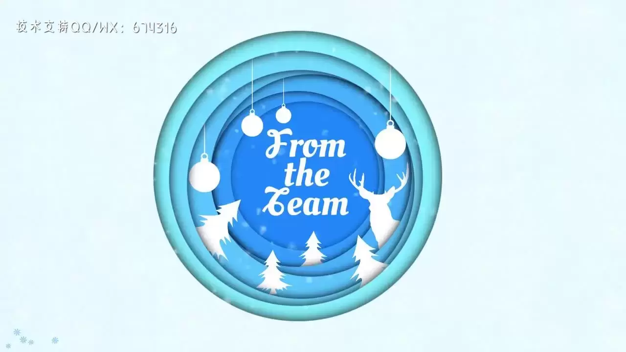 雪片效果圣诞节logo标志prLOGO标志模板视频下载插图