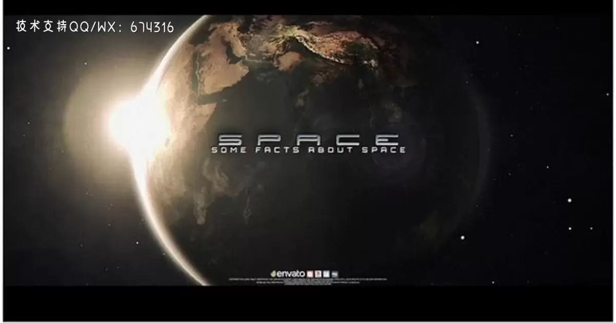 空间项目宇宙电影片头AE视频模版Space Project