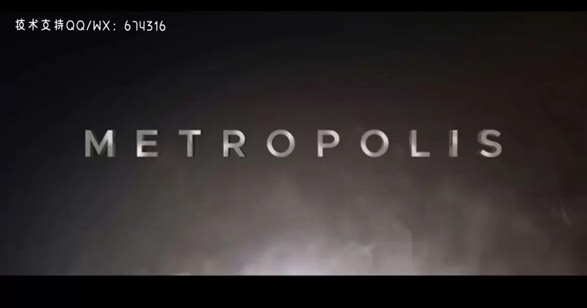 大都会电影预告片AE视频模版Metropolis Cinematic Trailer