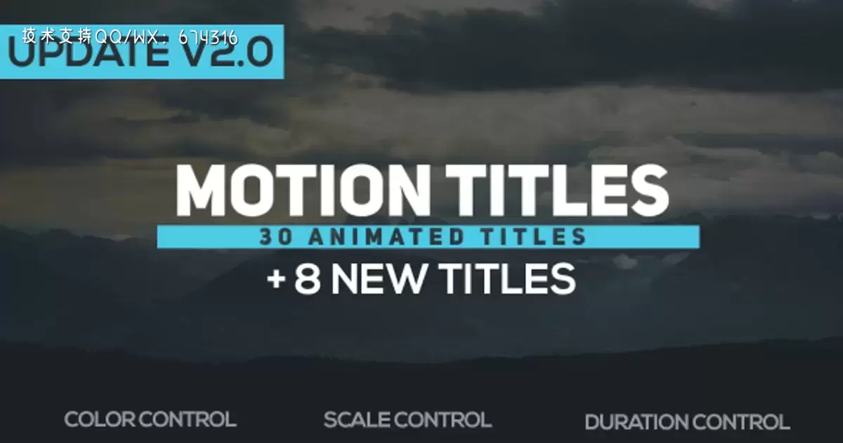 运动标题v2.0AE视频模版Motion Titles v2.0