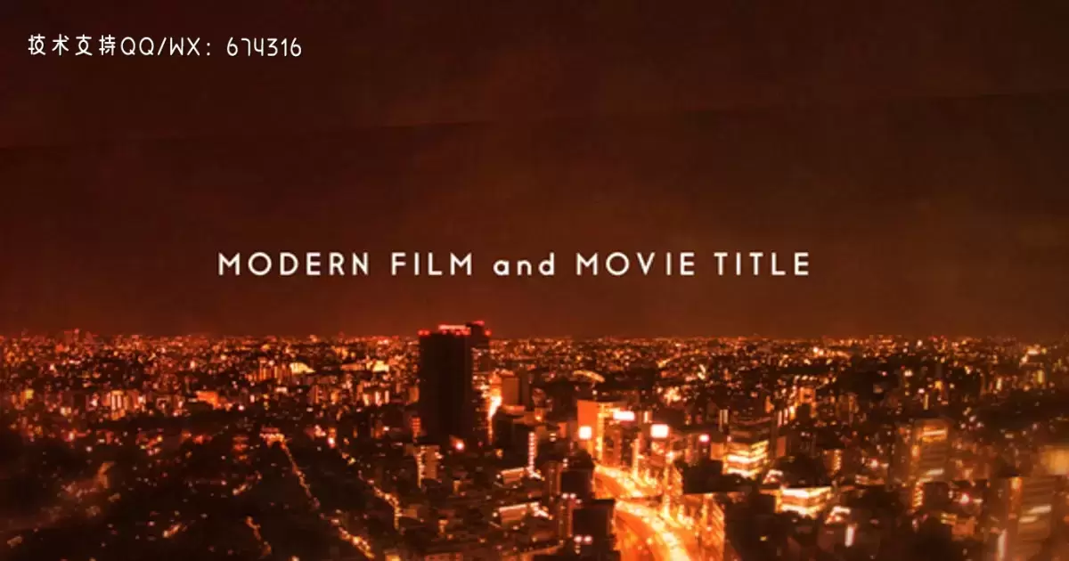 现代电影和文字标题AE视频模版Modern Movie and Film Title插图