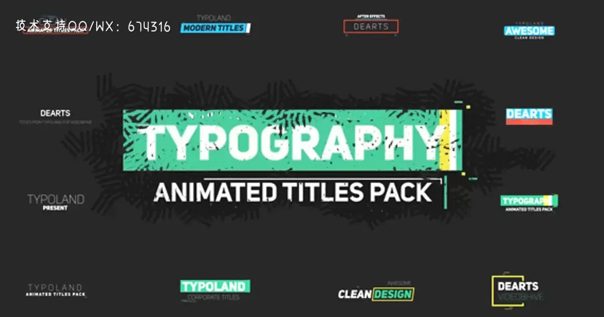 75组文字动画排版AE视频模版75 Typography插图
