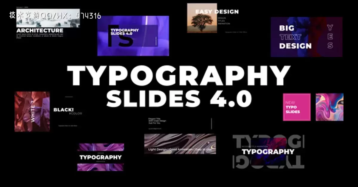排版幻灯素材AE视频模版Typography Slides 4.0 | After Effects插图