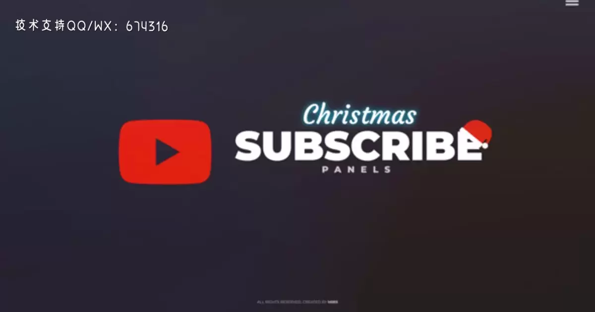 订阅面板 (圣诞节)AE视频模版Subscribe Panels (Christmas)插图