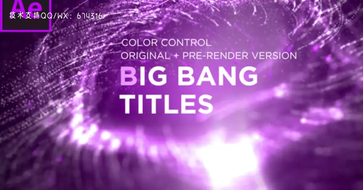 大爆炸头衔文字AE视频模版Big Bang Titles插图
