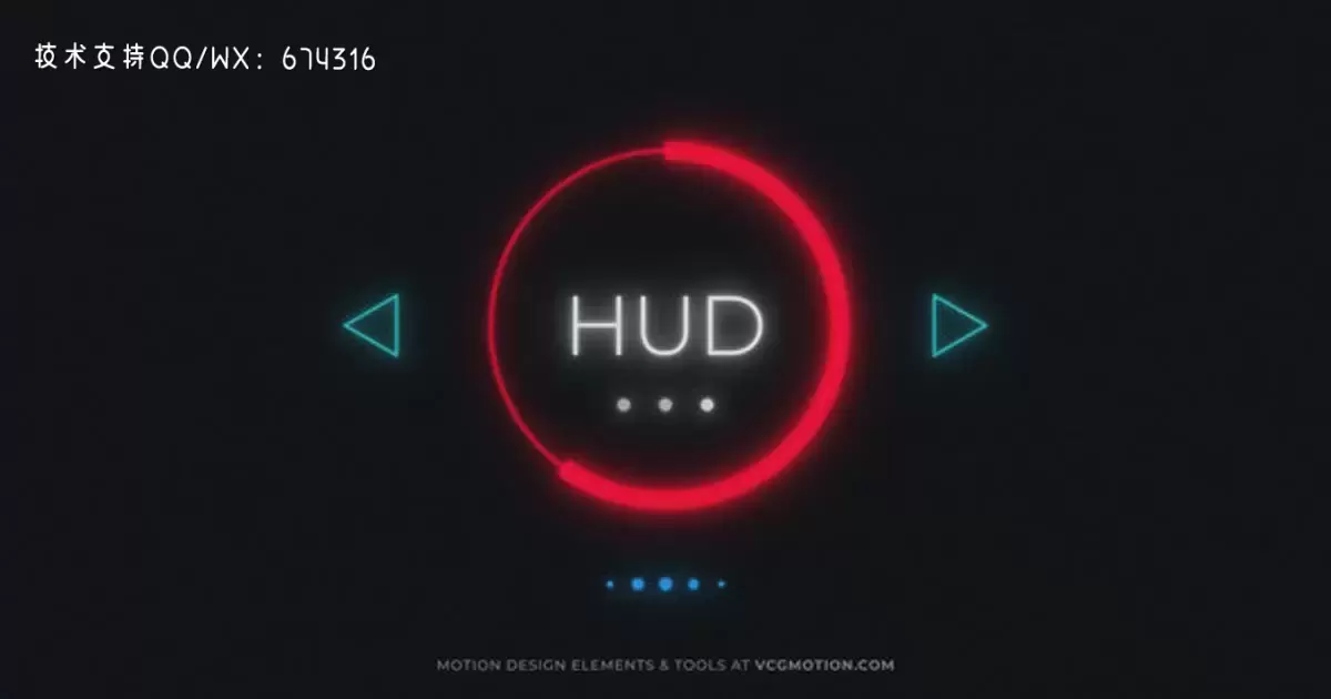 平视显示器标题科技动画AE视频模版HUD Titles
