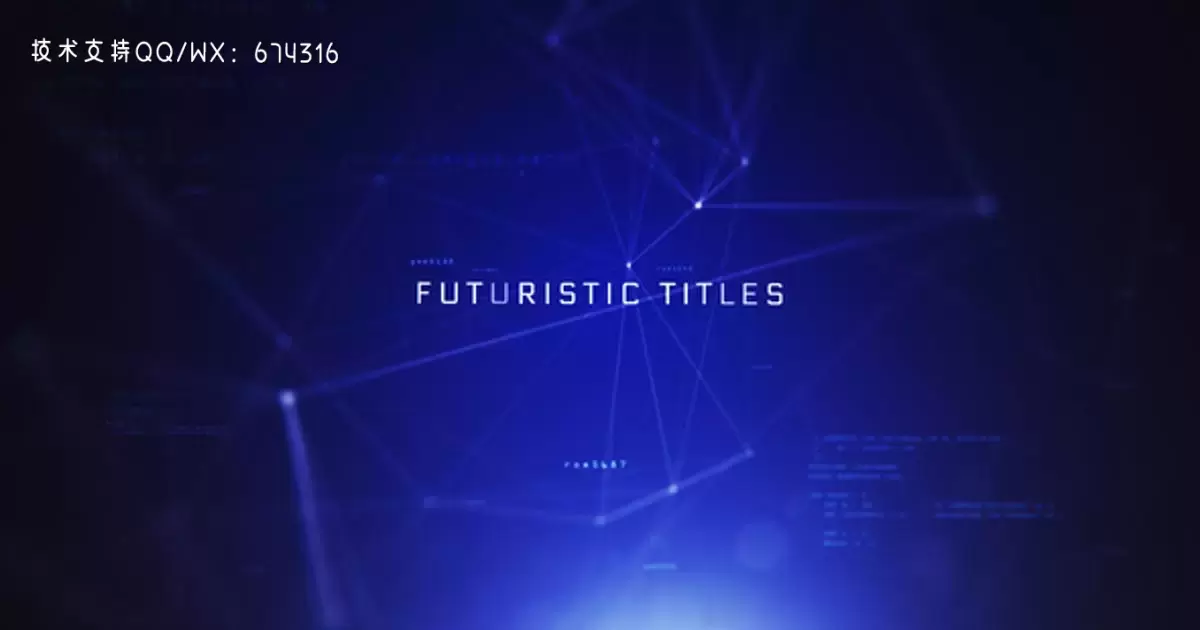 未来主义头衔科技文字AE视频模版Futuristic Titles插图