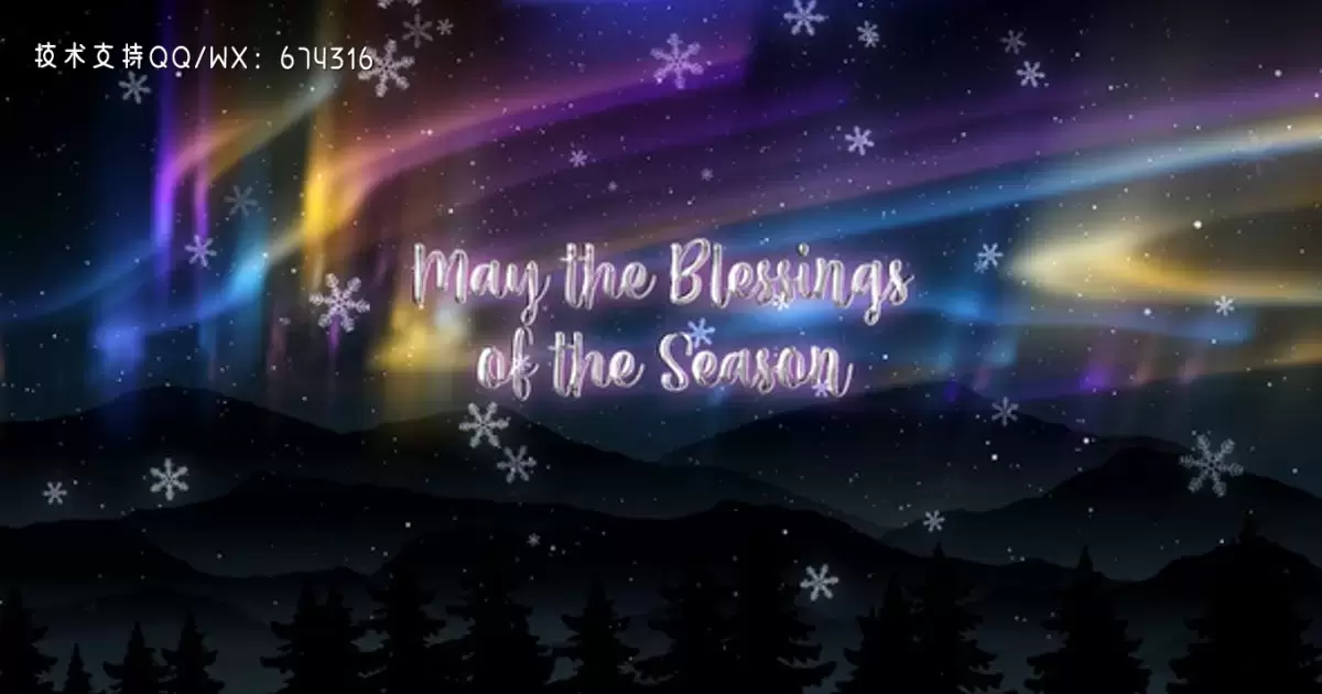 圣诞灯问候AE视频模版Christmas Lights Greetings插图