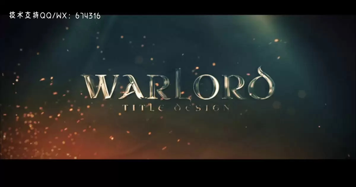 电影战争片头头衔设计AE视频模版Warlord Title Design插图