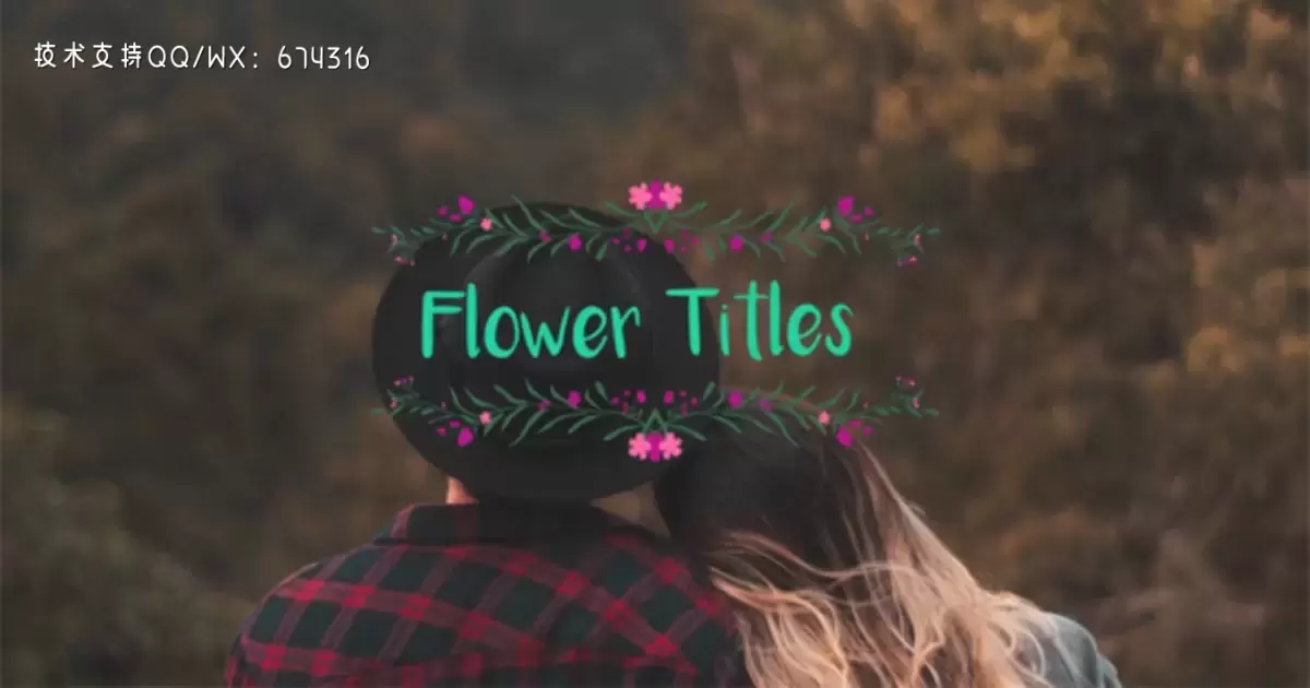 花卉标题AE视频模版Flower Titles