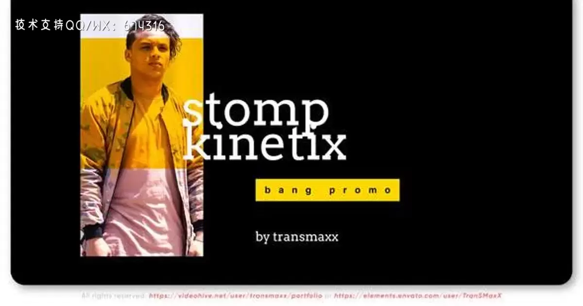 故障片头素材简介AE视频模版Stomp Kinetix Intro插图