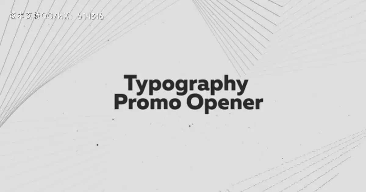 排版促销片头素材AE视频模版Typography Promo Opener