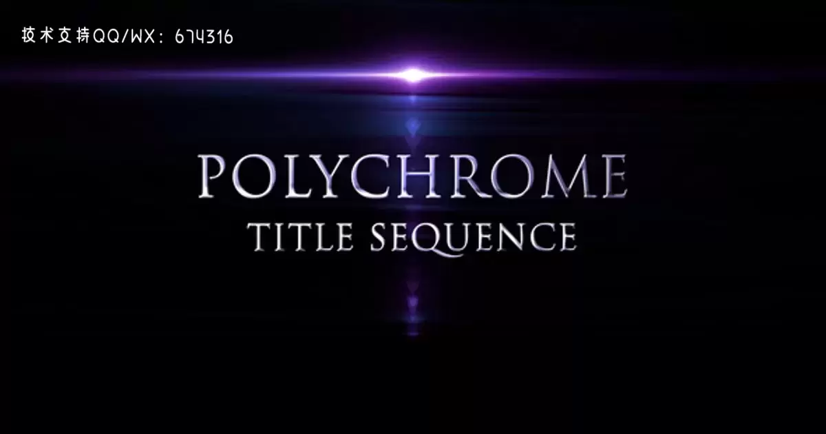 彩色介绍标题文字金属波和光耀斑特效AE视频模版Polychrome Intro Title Sequence