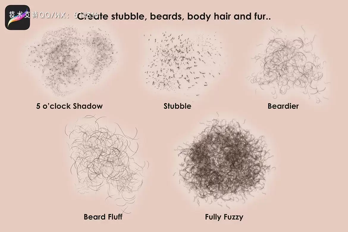 非常适合头发发丝的手绘绘画更多分类 Procreate笔刷集合插图2