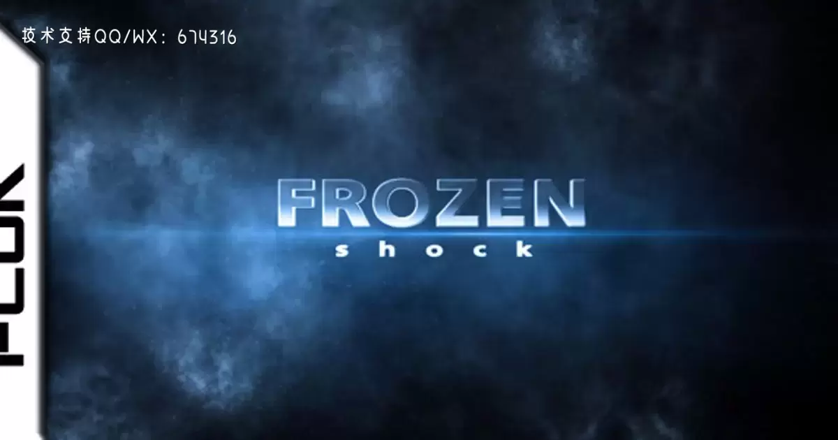 冷冻休克文字特效动画AE视频模版Frozen Shock插图