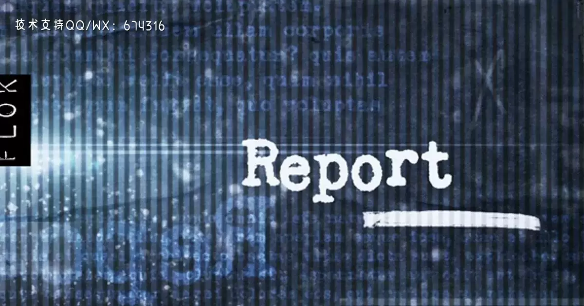 报告科技感文字AE视频模版Report插图