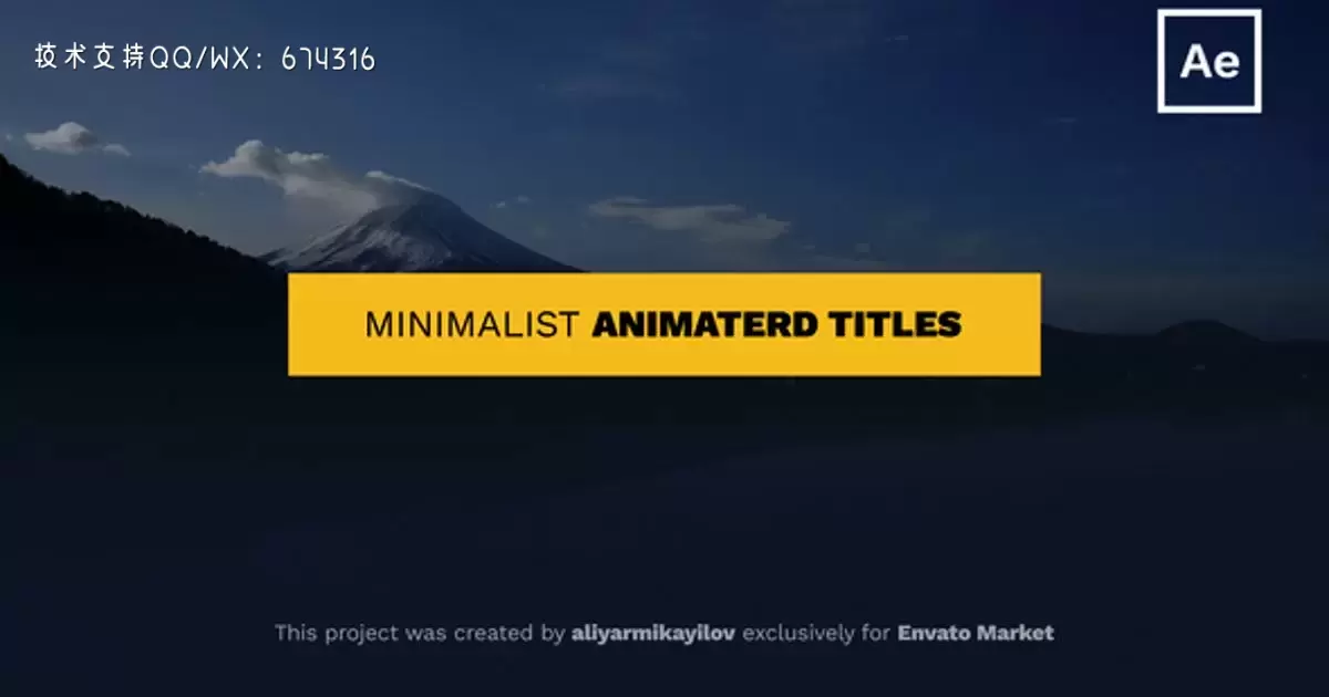 极简主义动画标题AE视频模版Minimalist Animated Titles插图