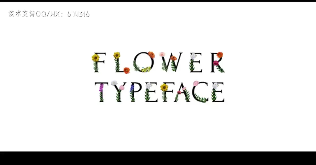 花卉字体开花文字特效AE视频模版Flower Typeface | After Effects插图