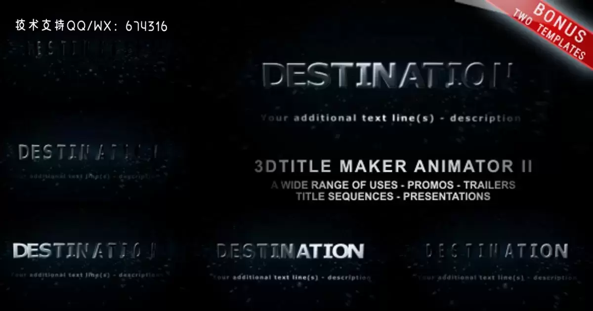 3D标题制作者动画师IIAE视频模版3D Title Maker Animator II