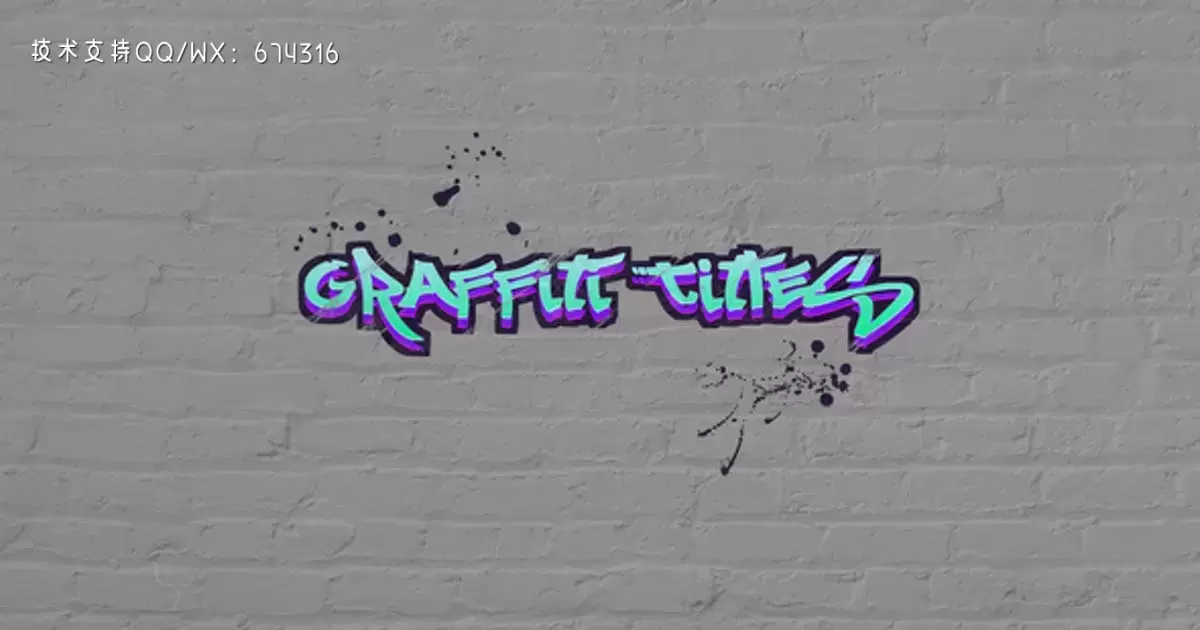 涂鸦艺术创作标题特效文字动画AE视频模版Graffiti Titles插图