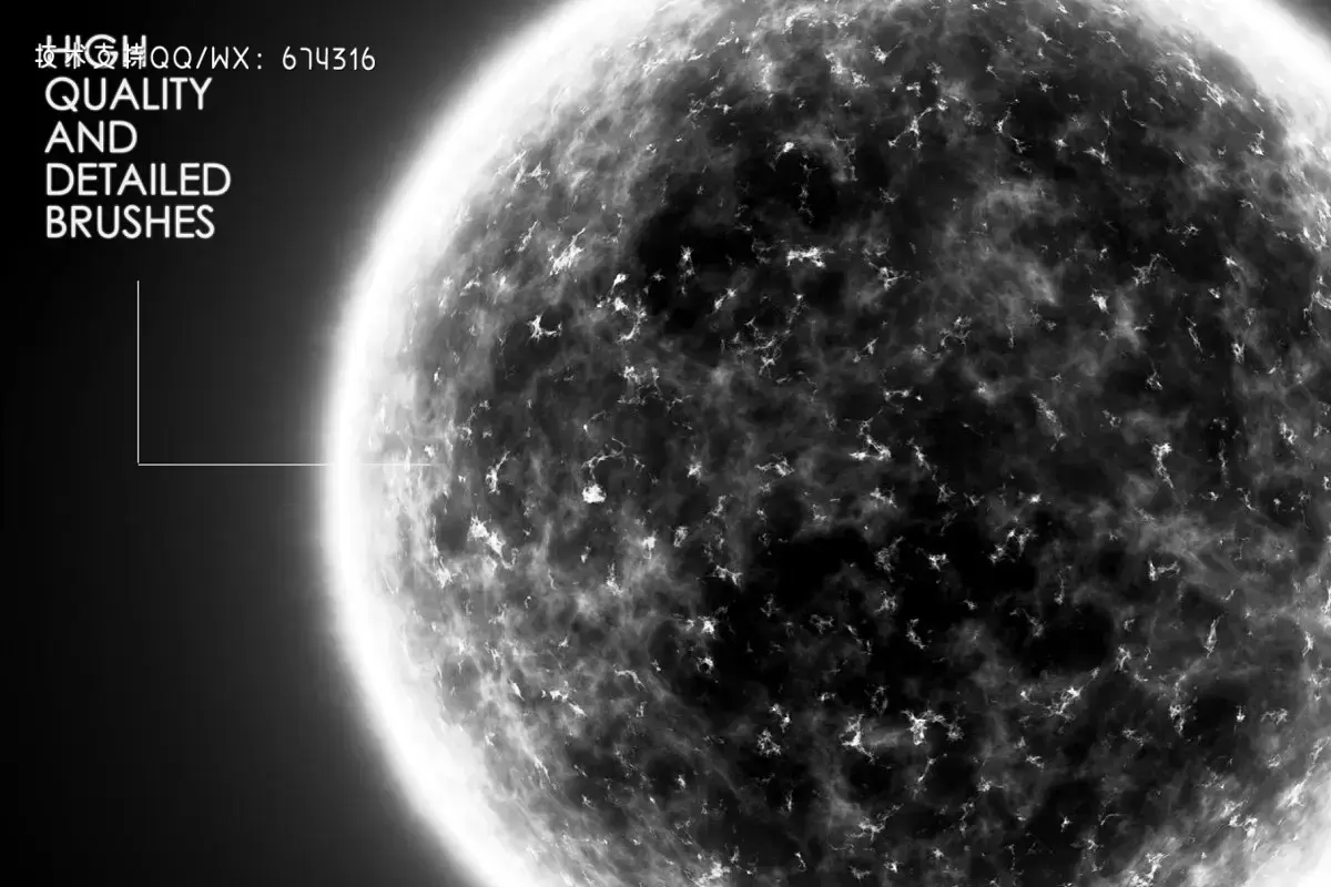 太阳系天体行星ps笔刷套装插图11