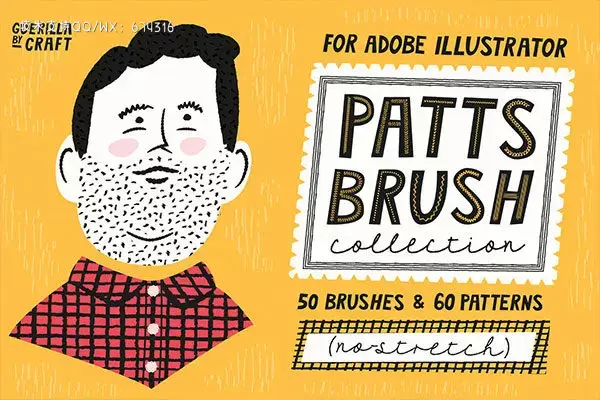 适用于Adobe Illustrator的Patts Brush Collection免费下载