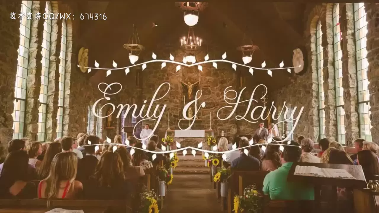 时尚浪漫高端的pr婚礼模板视频下载插图