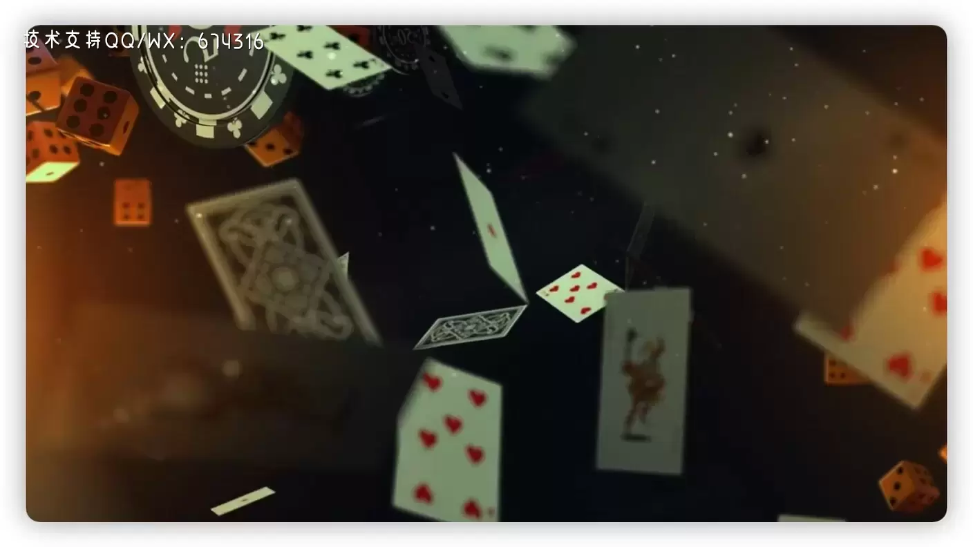 扑克介绍PR模板视频下载插图