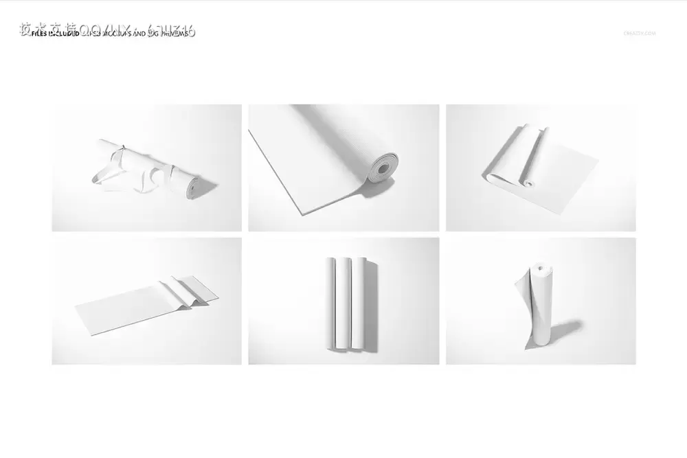 瑜伽垫图案设计样机套装[1.16GB,PSD]下载